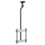 Fixation pied plafond 1 écran TV mode portrait hauteur 225 cm 65