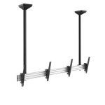 Support plafond menu board 2 écrans hauteur 100 cm 45-55