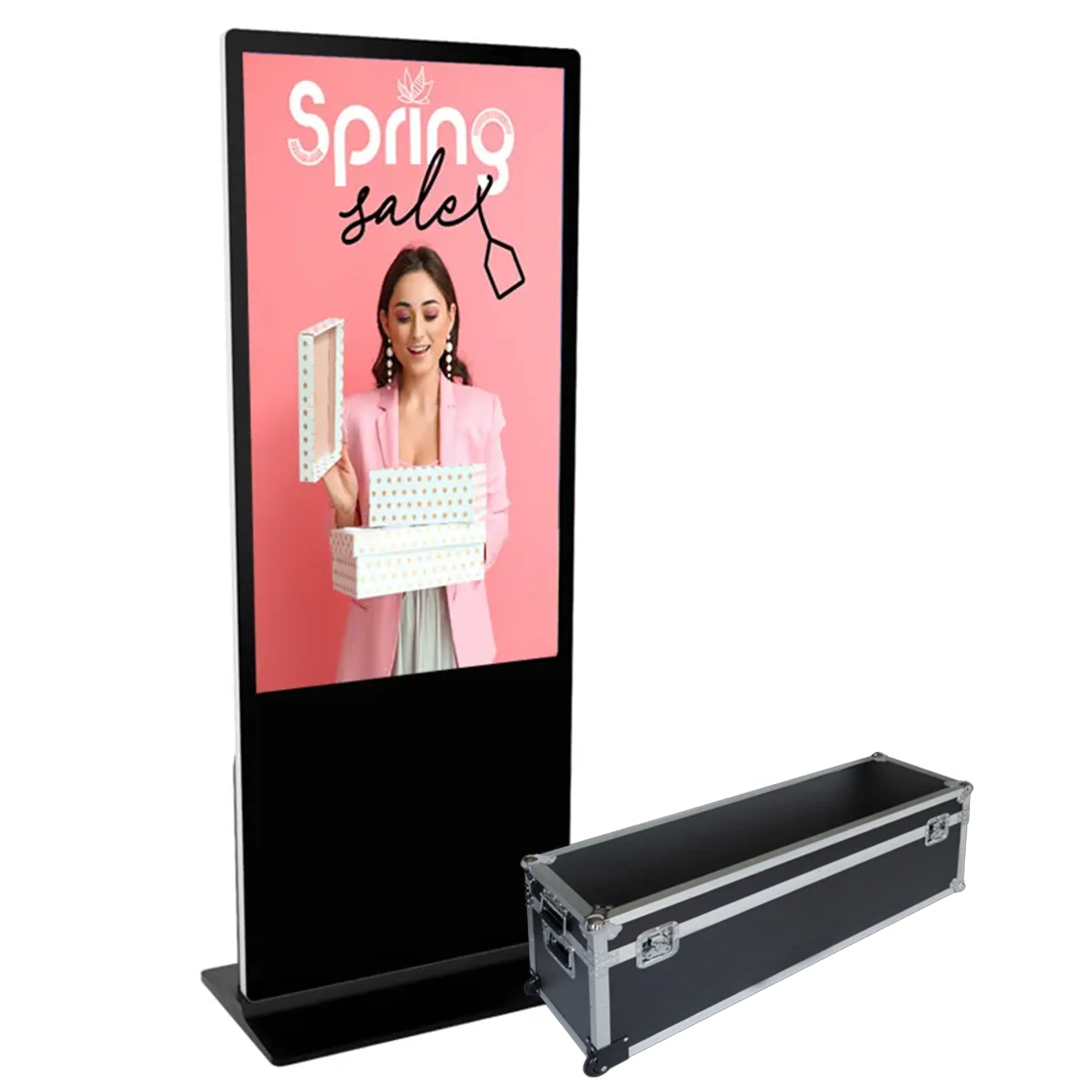 Totem vidéo 4K 55" Oregon + Flightcase