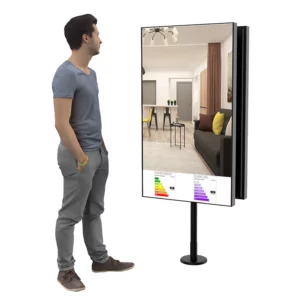 TOTEM Écran vitrine 55’’ LAZIO Recto Verso
